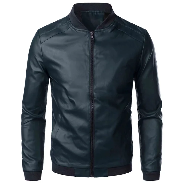 Chaqueta de cuero /Azul E06