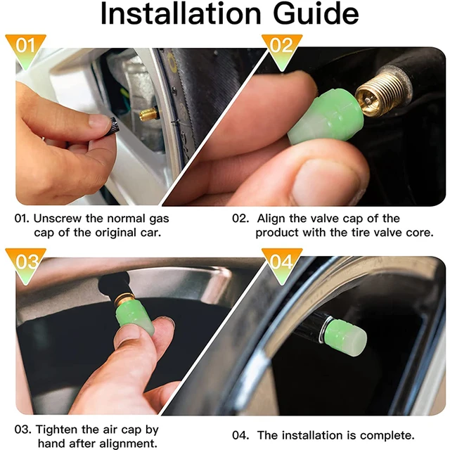 Tapon luminoso para llanta de Carro o Motocicleta / Amarillo TC6