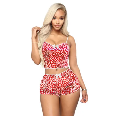 Pijama para Dama /Blanco-Corazones RA19