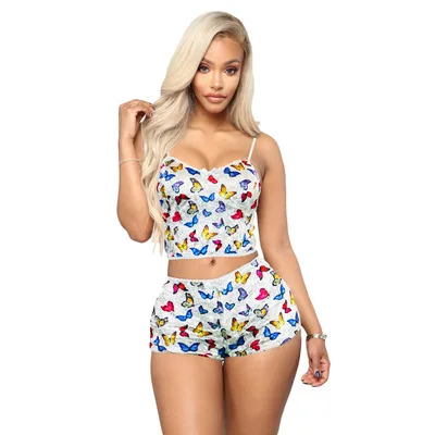 Pijama para Dama /Blanco-Mariposa RA19