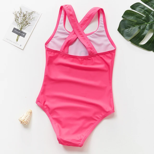 Traje de baño para niña / Rosa B117