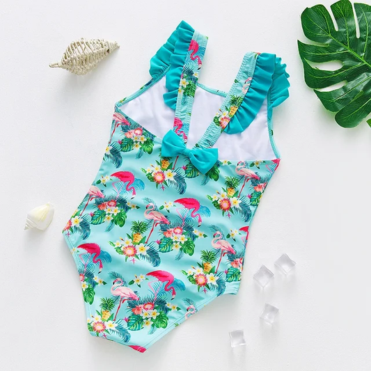 Traje de baño para niña / Celeste B118