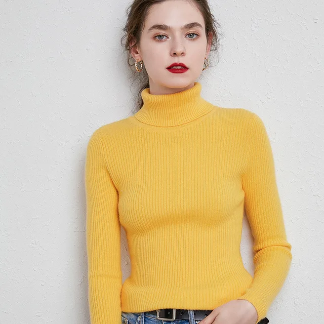 Sueter Cuello de Tortuga Dama/ Amarillo B155