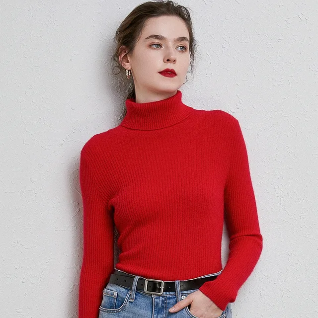 Sueter Cuello de Tortuga Dama/ Rojo B155