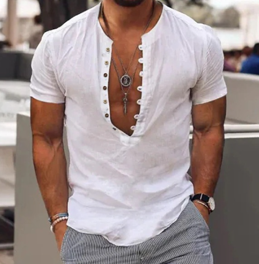 Camisa Casual Para caballero / Blanco K28