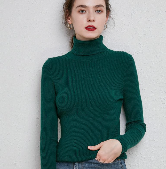 Sueter Cuello de Tortuga Dama/ Verde B155