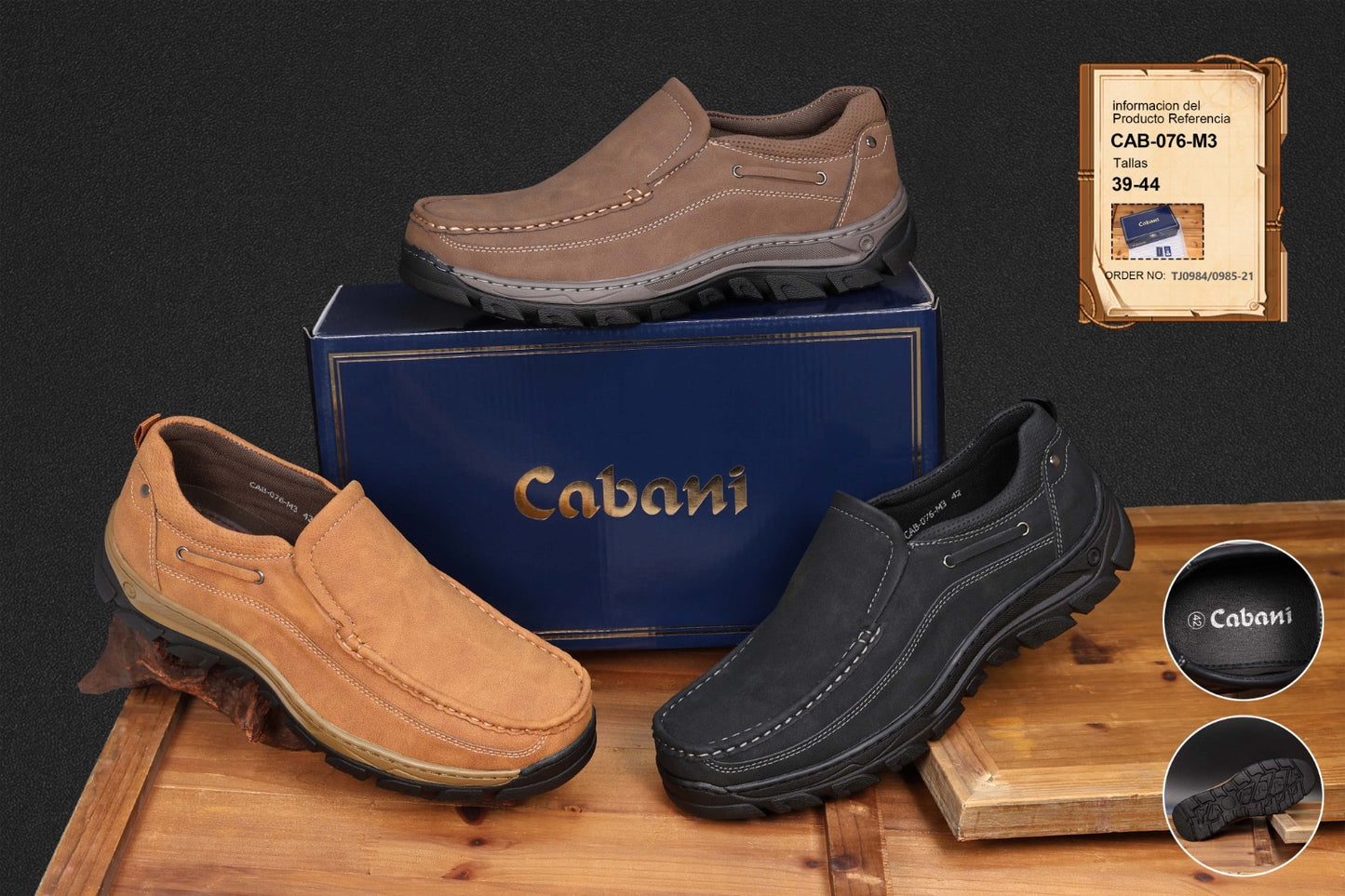 Zapato Casual Cabani - Cafe Oscuro KCN05
