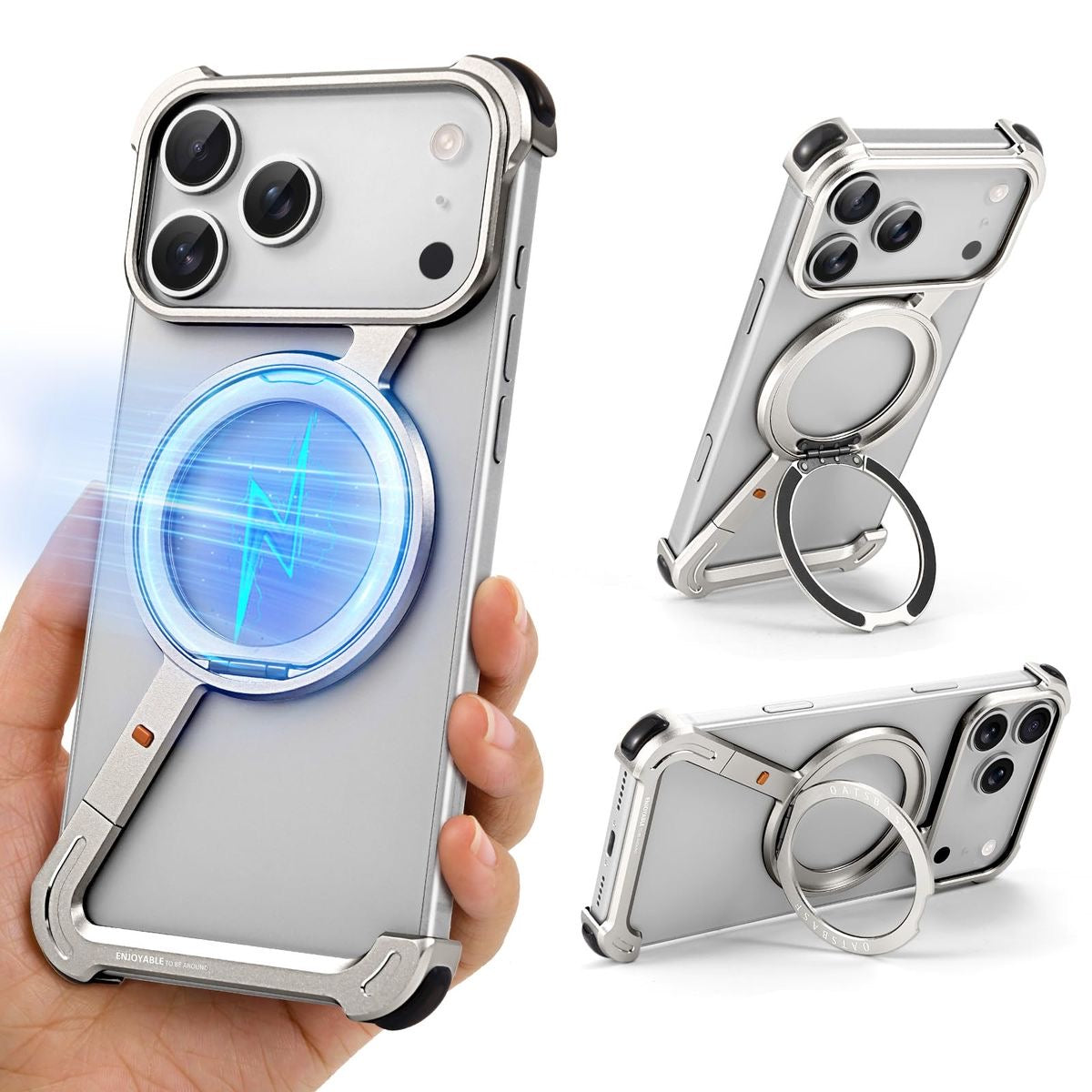 Cobertor de metal Z para Iphone/ Plateado K173