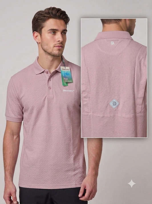 Camisa Tipo Polo Marca Discovery - Rosa vieja NK10