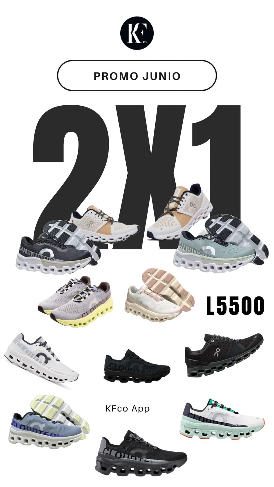 Tenis Casual On-Cloud Dama / Blanco Z12