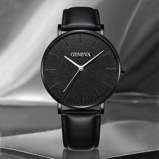 Set de Reloj y pulsera para caballero/ Negro IM26