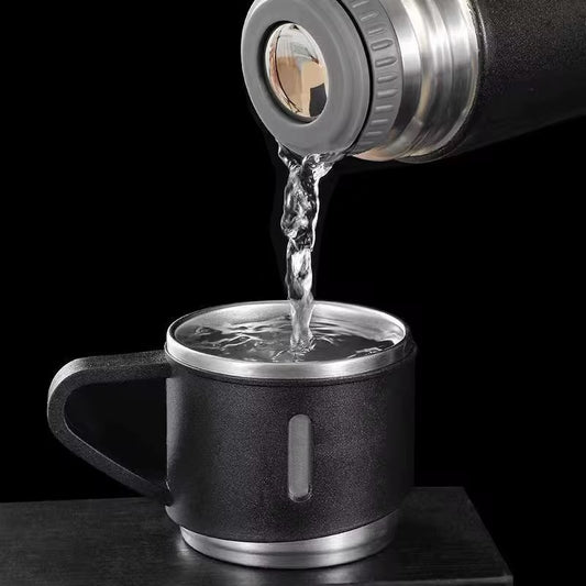 Set de termo acero inoxidable/ Negro IM28