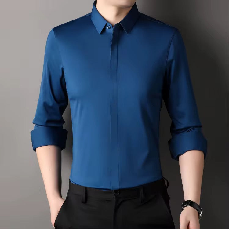 Camisa formal manga larga para caballero/Azul Royal BL38