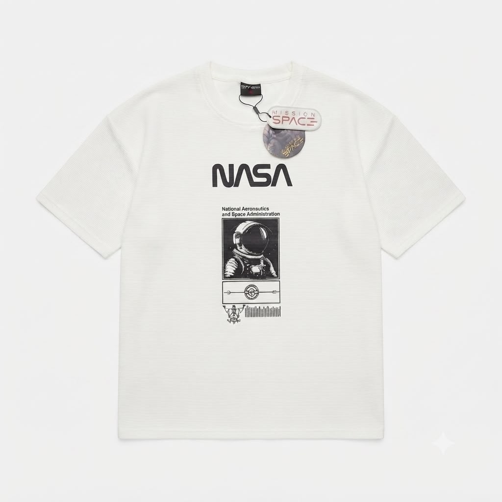 Camisa Oversize marca Mission Space/ Blanco KCN37