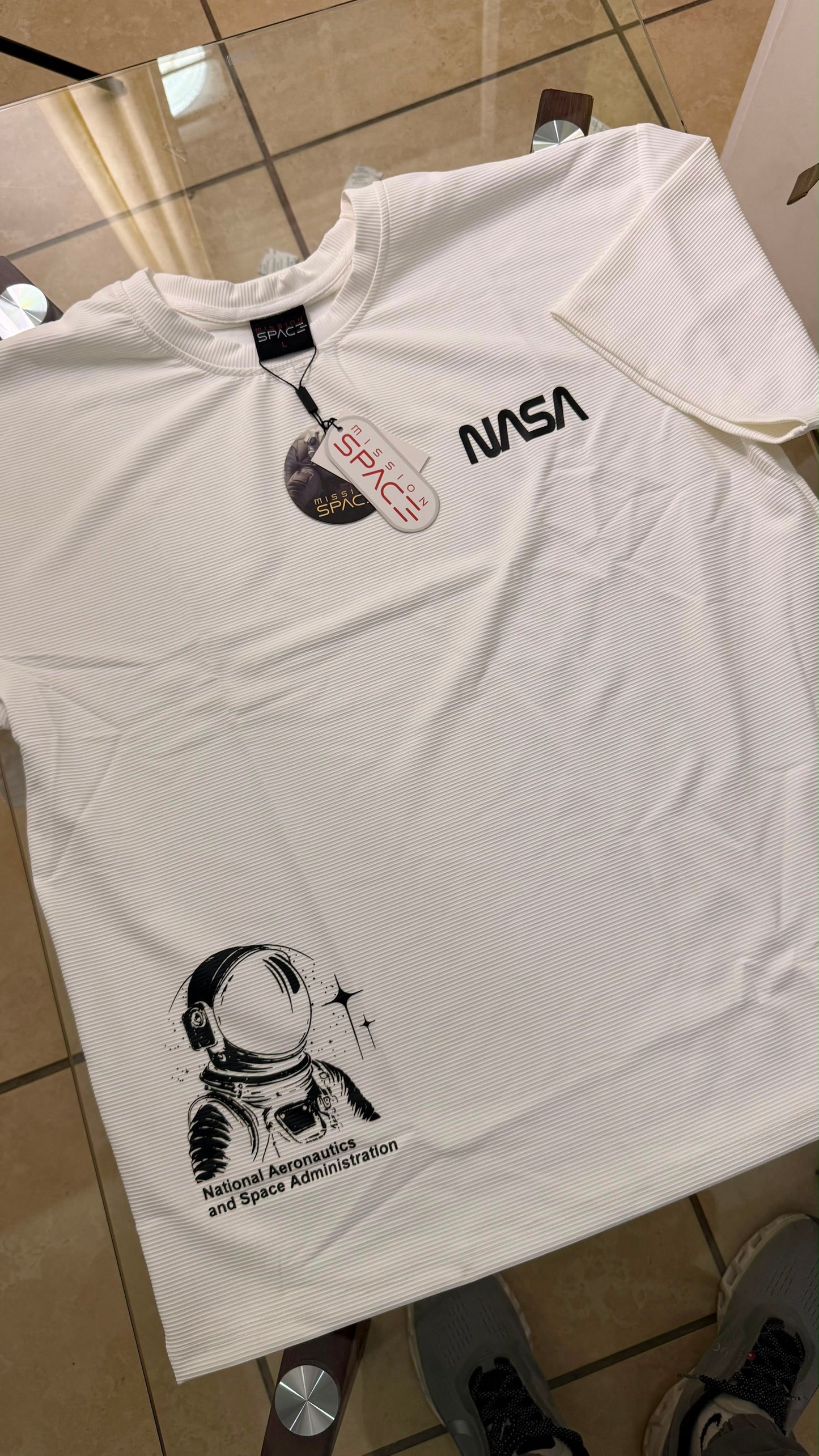Camisa Oversize marca Mission Space/ Blanco KCN38