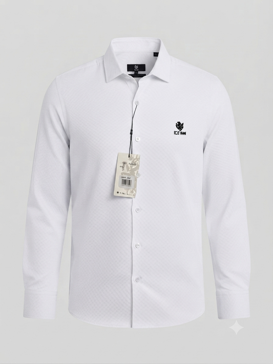 Camisa Formal Manga Marca Ice Man/ Blanco NK16