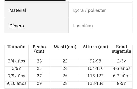 Traje de baño para niña / 2 piezas B133