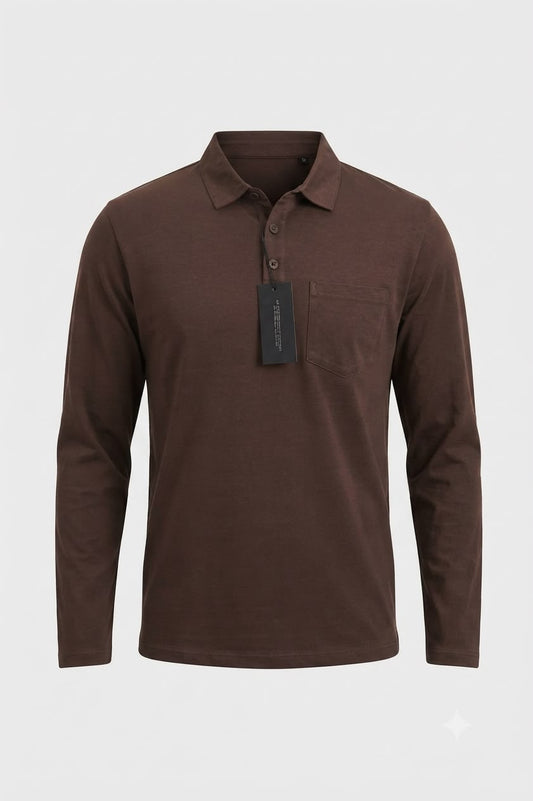 Camisa Manga larga tipo polo. Marca Touch & Go. / Cafe NK18