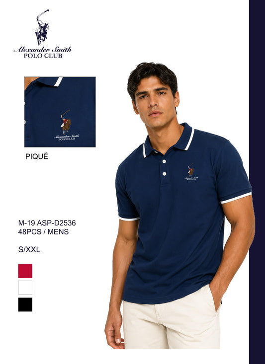 Camisa Polo Club Alexander Smith Azul Marino NK04