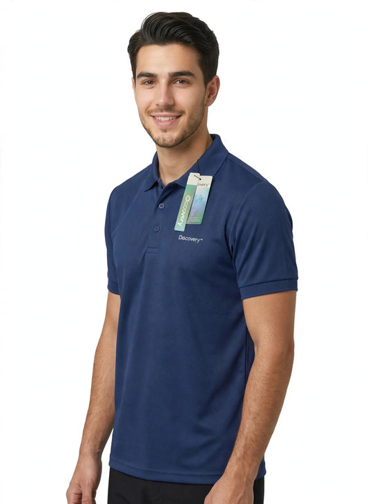 Camisa Tipo Polo Marca Discovery - Azul NK39