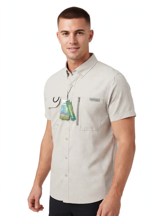 Camisa Marca Discovery - Gris ,Silver NK40