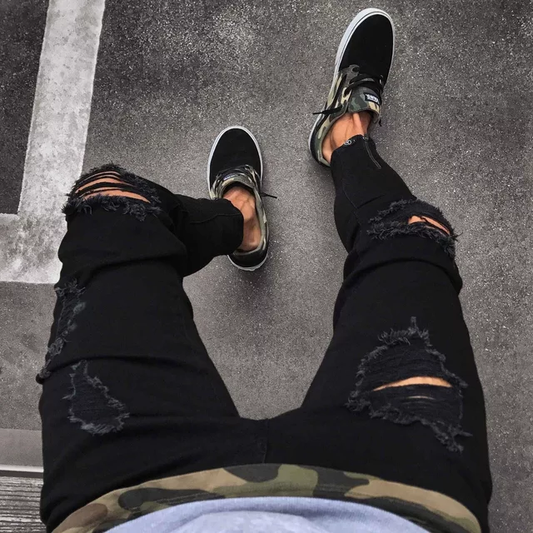 Ripped Black Jean Pants