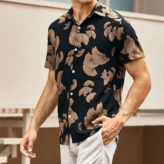 Camisa de verano Casual/ Negra C149