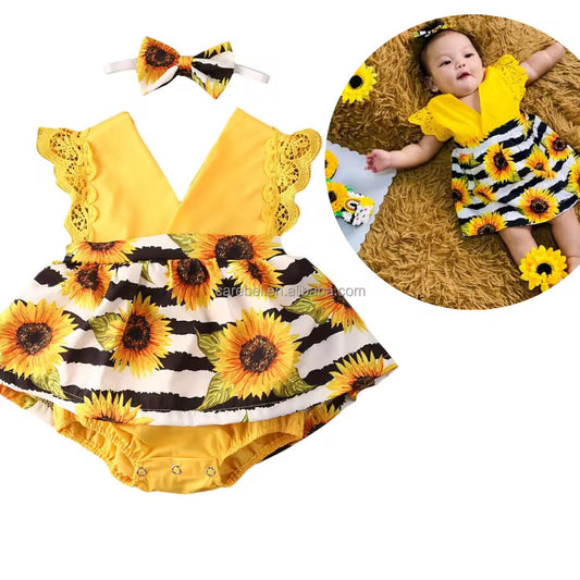 Mameluco para niña/ RA129 /Girasol