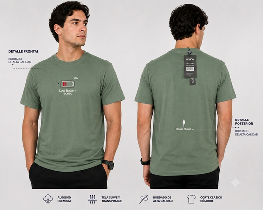 Camiseta Bongo para Caballero - Verde KCN08