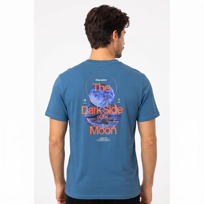 Camiseta Discovery para Caballero - Azul Claro KCN16