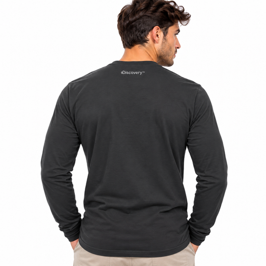 Camiseta Manga Larga para Caballero - KCN176 Negro