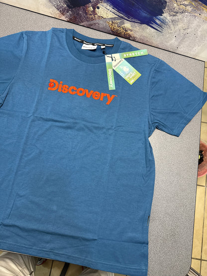 Camiseta Discovery para Caballero - Azul Claro KCN16