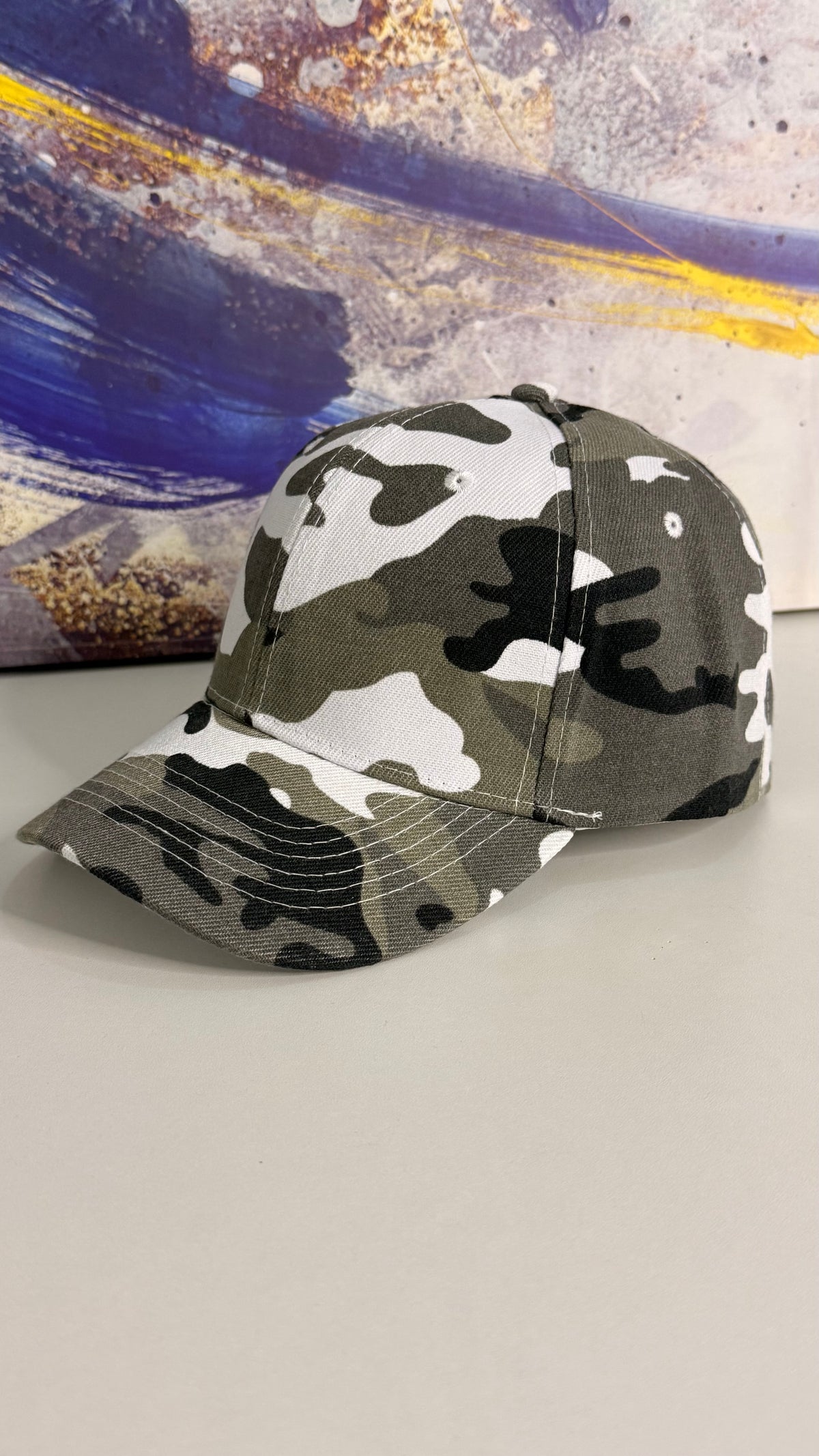 Gorra Camuflaje KCN89-01 Blanco Negro Gris