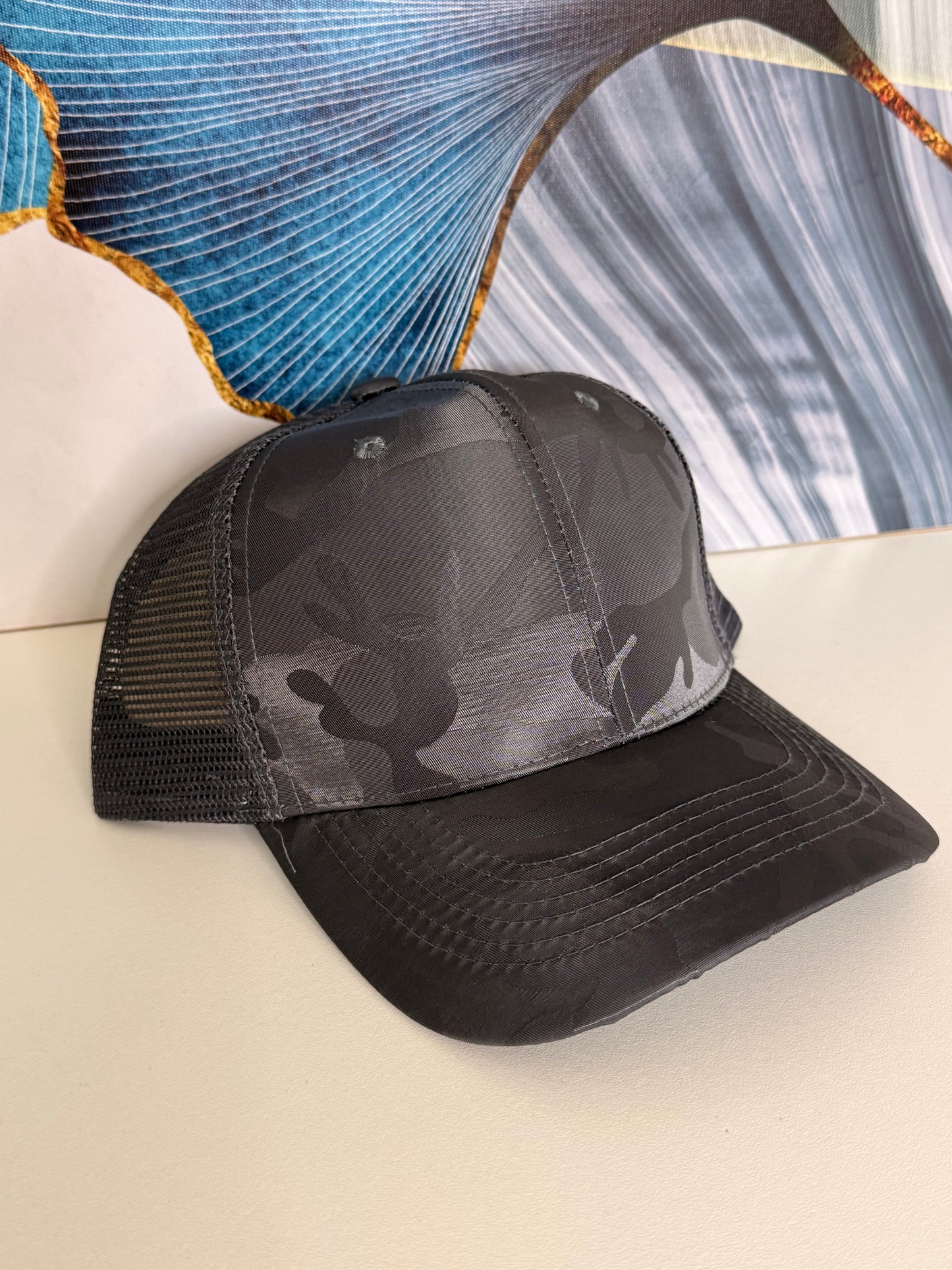 Gorra Camuflaje con Malla - Negro KCN61