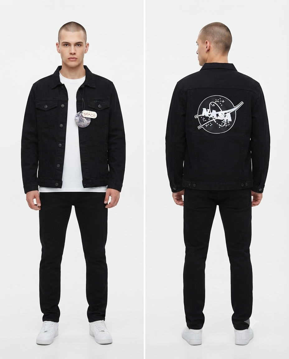 Jacket Denim Mission Space - NASA Negra KCN43