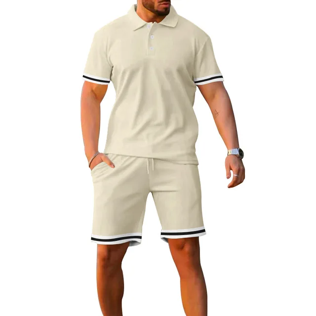 Set de Camiseta y Short K01 - Beige