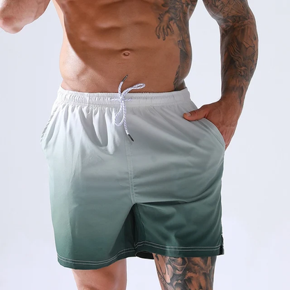 Bañador Difuminado Short Largo - Verde Oscuro K281