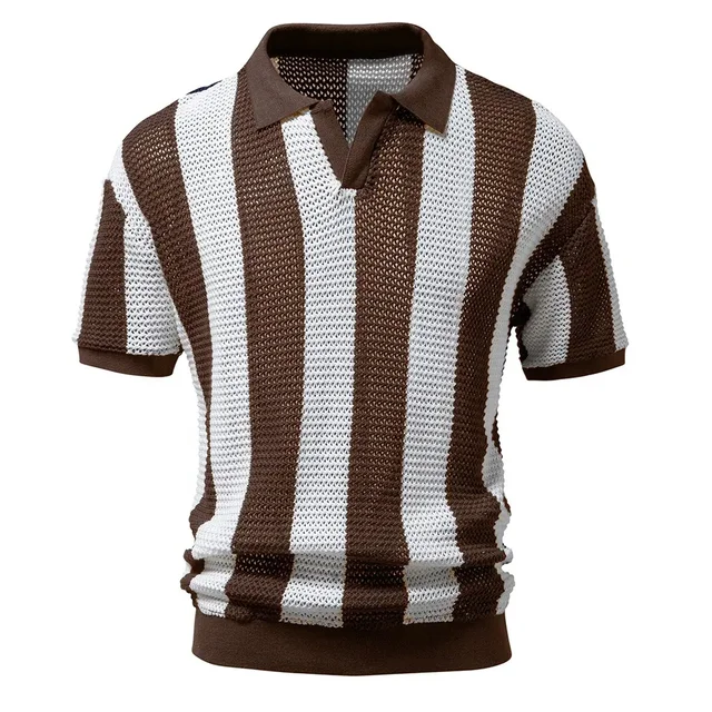 Camisa Transpirable Rayas /Cafe T01