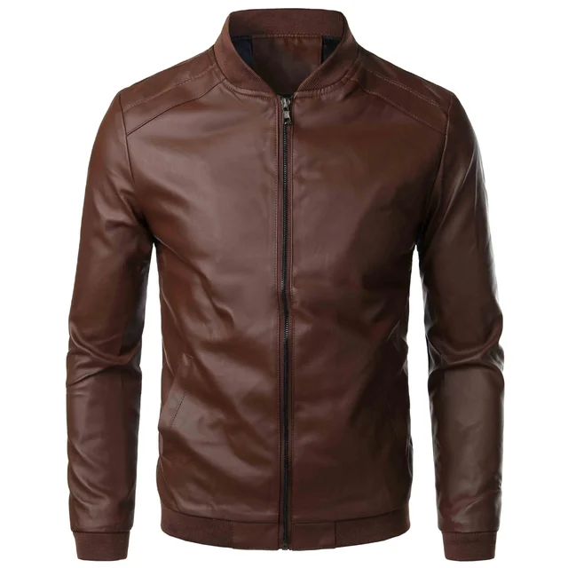 Chaqueta de cuero / Cafe E06