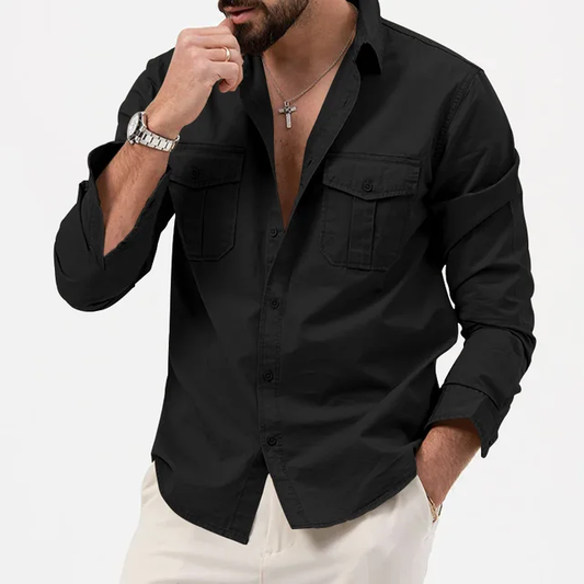 Camisa Manga Larga KM01- Negra