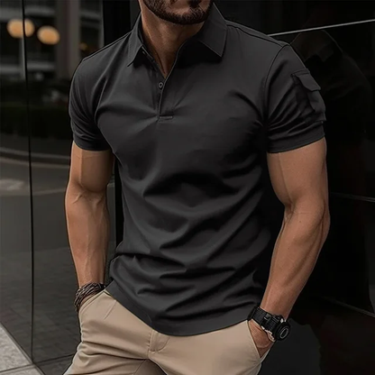 Camisa Tipo Polo AS01- Negra