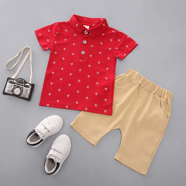 Conjunto para bebe /  B88 Ancla-Rojo