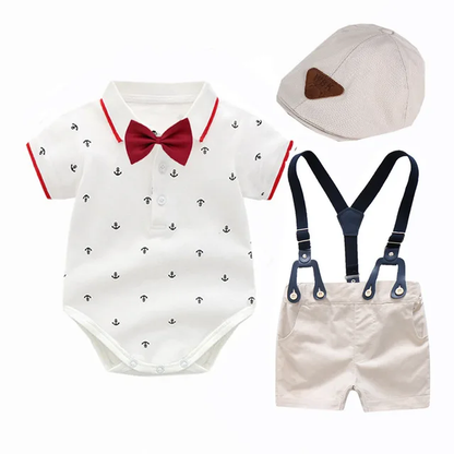 Traje para bebe /  B97 Blaco-Blanco