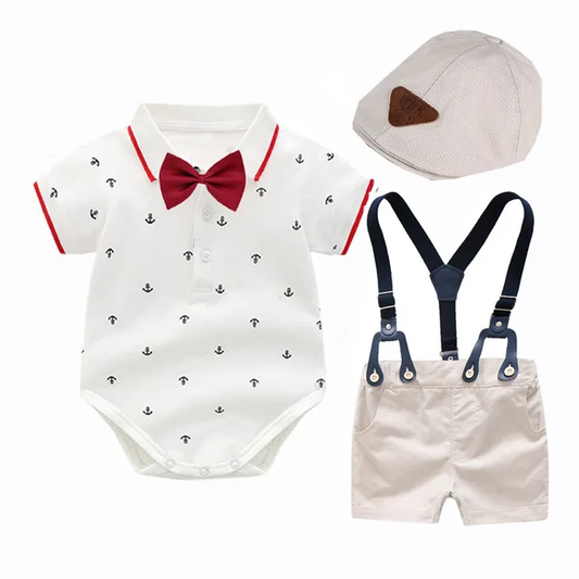 Traje para bebe /  B97 Blaco-Blanco