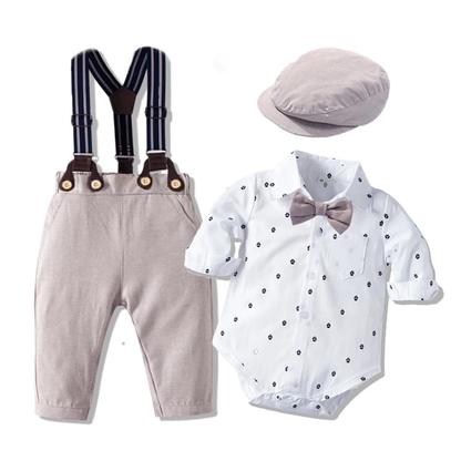 Traje para bebe /  B98 Blaco-Estampado