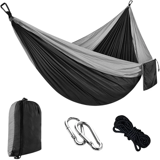 Hamaca Portatil Negra/gris S020