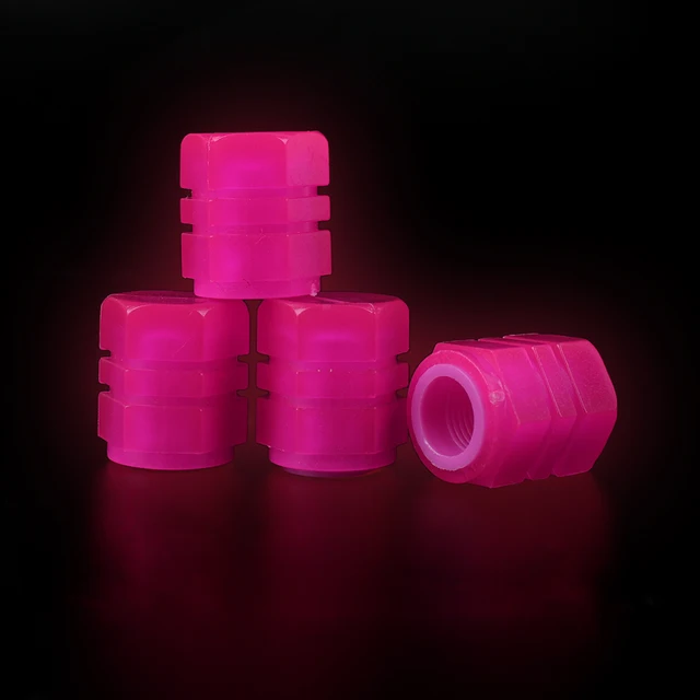 Tapon luminoso para llanta de Carro o Motocicleta / Rosa  TC6