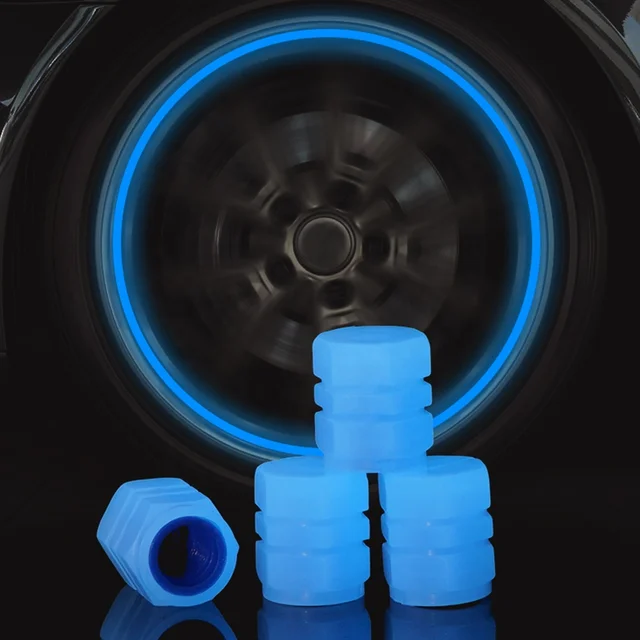 Tapon luminoso para llanta de Carro o Motocicleta / Blue  TC6