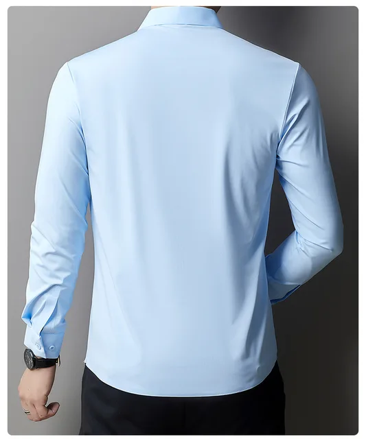 Camisa  formal manga larga para caballero/Celeste BL38