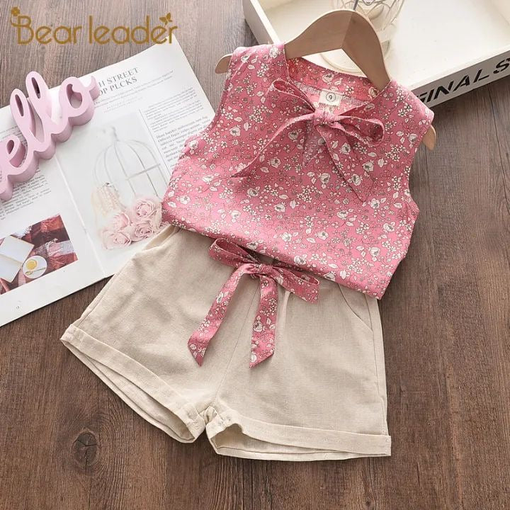 Conjunto para niña Floral  Rosa / RA43